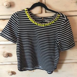 Black and white stripped shirt